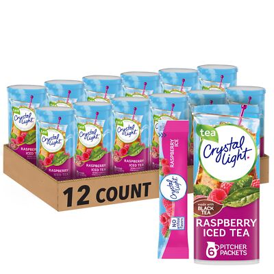 Sugar-Free Raspberry Iced Tea Naturally Flavored Powdered Drink Mix 72 Count