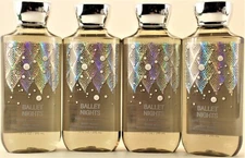 QTY 4 - Bath & Body Works BALLET NIGHTS Body Wash Shower Gel Shampoo 10oz