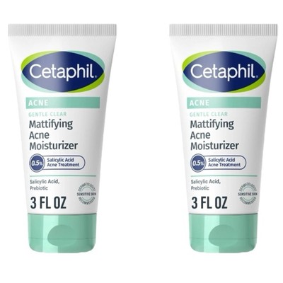 Cetaphil Moisturizer Mattifying Gentle Clear Acne 3oz 2 Pack Exp. 7/25 FC6