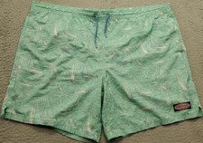 Vineyard Vines Board Shorts Men XL Multi Boat Saints Print Mesh Lined Drawstring