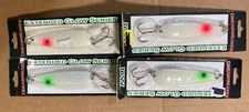 4 of Dream Weaver Extended Glow Fishing Lures Trolling Spoons Vintage? NIP