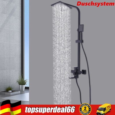 20 cm Edelstahl Komplettes Duschsystem Duscharmatur Regendusche Shower Set 