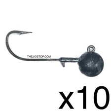 The "FLUKE BALL"  jig head 10pk perfect for big grubs stripper, snook, flounder