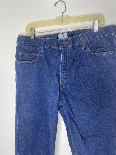 Tyndale FR pantaloni da uomo 38 x 30 jeans resistenti alla fiamma realizzati in USA lavaggio scuro - Foto 2 di 9