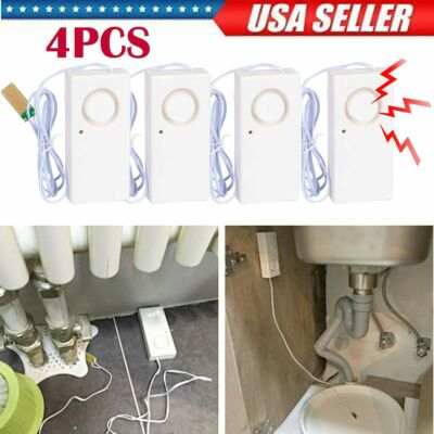 #ad 4 Pack Water Leak Alarm Flood Level Overflow Detector Sensor Home Security $16.19