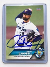 Isaiah Campbell Everett Aquasox 2021 Autographed Card Mariners Signed Redsox