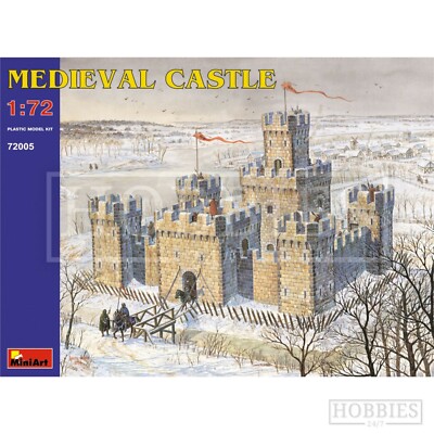 Miniart Mittelalterliche Burg Maßstab 1:72 historisches Modell Plastikbausatz 312 Teile