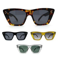 Womens Mod Minimal Cat Eye Design Fashion Sunglasses