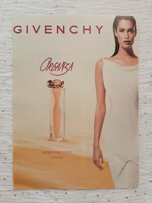 Werbepapier Parfum. Parfum Ad Givenchy Organza von 1998 (02)