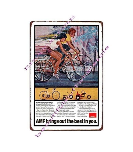 buy unframed art 1973 AMF Roadmaster Bicycles bikes sports metal tin sign - Picture 2 of 4