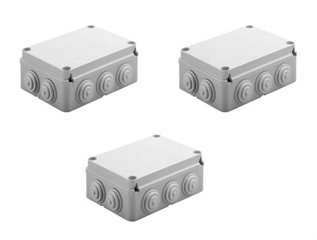 3 x Gewiss GW44007 Weatherproof Enclosure Junction Boxes IP55 190 x 140 x 70mm
