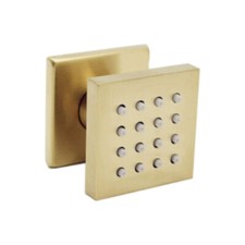 Brushed Gold 1pcs Square Brass Power Shower Jet Massage Spray Jets Water Jet