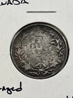 1929 Canada 25 Cents Silver Coin Damaged