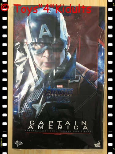 ┥ Figura 1/6 Hot Toys MMS536 Avengers Endgame Capitán América Chris Evans NUEVA