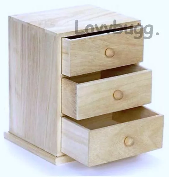 Chest of Drawers Unfinished Furniture for American Girl Doll FREE SHIP ADD ONS
