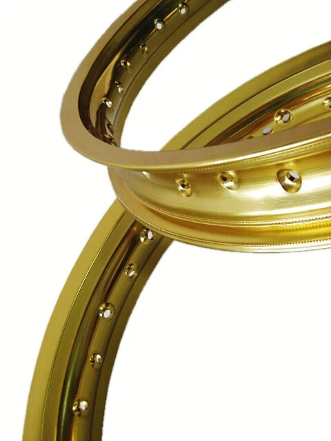 Fit YAMAHA YZ490 ALUMINIUM YELLOW GOLD FRONT21"  & REAR 18"  WHEEL RIM  #BI# Foto 3 de 4