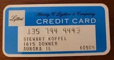 Vintage Henry Lytton Department Store Credit Charge Card