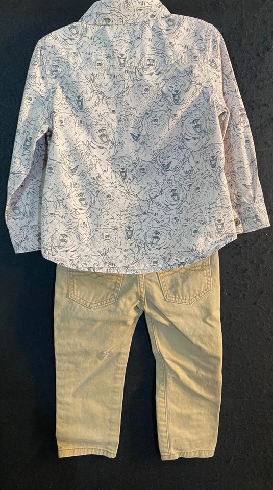 Conjunto de camisa y pantalones de marca Lucky para niños talla 3T Gymboree Foto 2 de 4