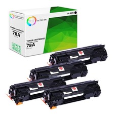 TCT 4 Black CE278A 78A Laser Toner Cartridges For HP LaserJet P1606 P1536 P1566