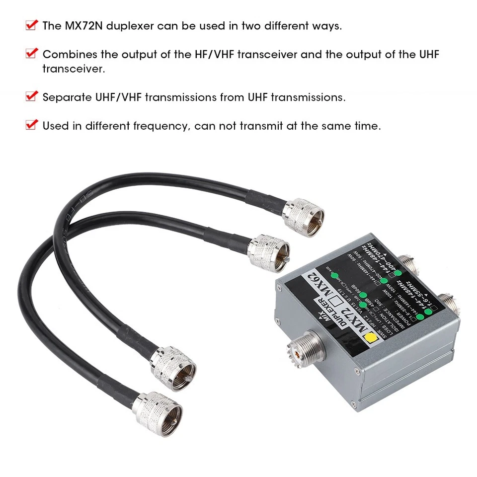 Antennen-Duplexer MX72 VHF UHF-Duplexer 144 Bis 148 MHz/ 400 Bis 470 MHz