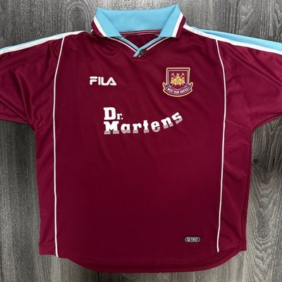 Original Fila West Ham United 1999/2000 Heimtrikot Herren XXL 2XL