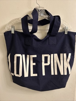 Victoria's Secret Love Pink Canvas Weekender Tote Bag