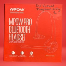 Mpow Pro Bluetooth Headset MPBH015BS Black On-Ear Hands-Free Dual Connectivity