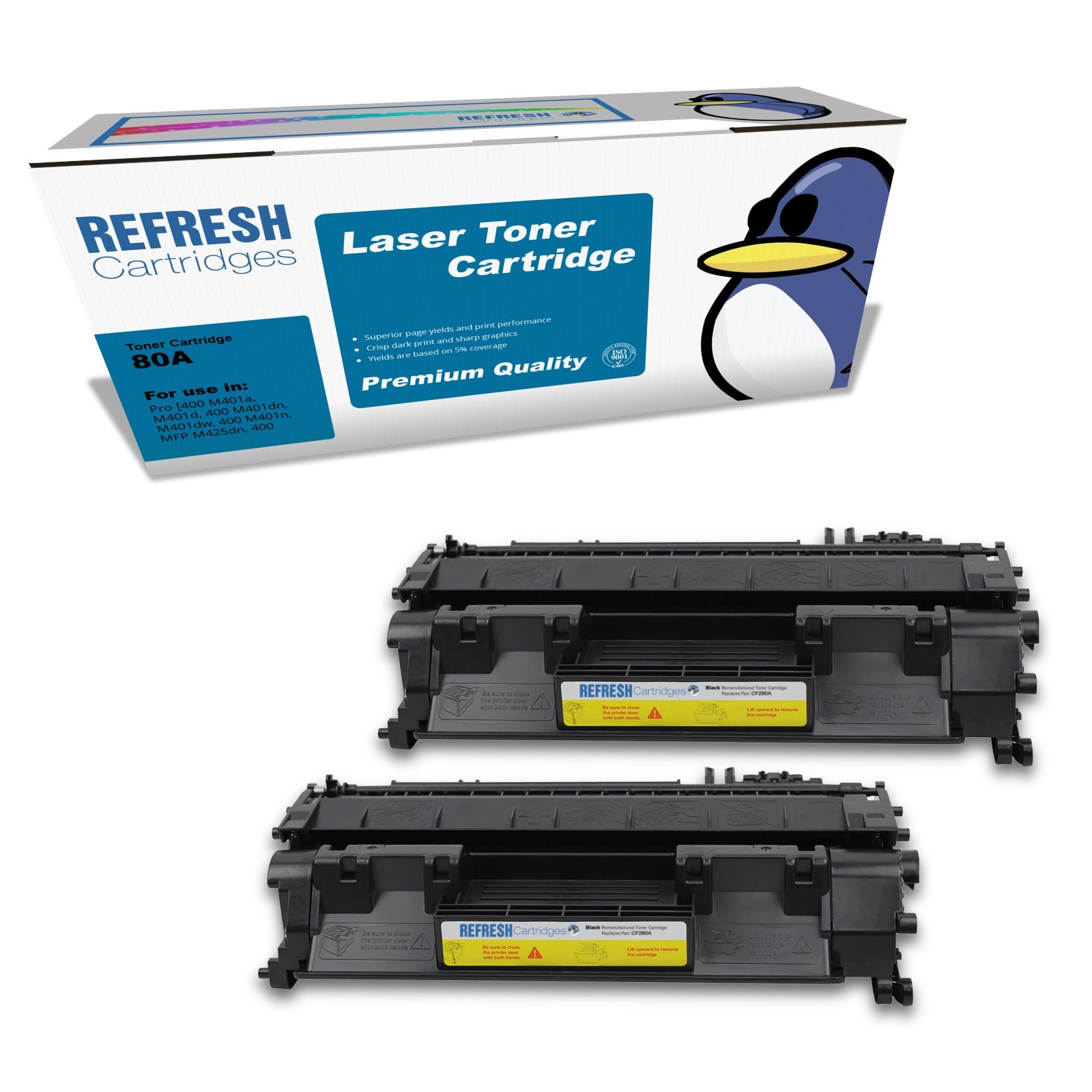 Refurbished Black CF280A Toner TWIN PACK Compatible With HP Printers