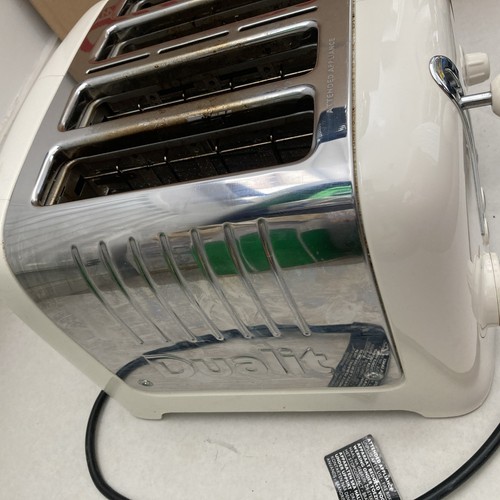 Dualit DPP4 Lite 4 Slice Toaster Bagel Defrost Extra Wide Slots Cream - Picture 6 of 15