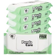Biodegradable Flushable Wipes, Plastic Free  Extra Large, 288 Count
