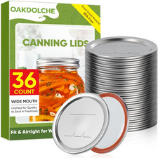 36P WIDE Mouth Canning Lids for Ball, Kerr Jars, Split-Type Metal Mason Jar Lids
