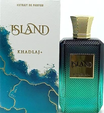 KHADLAJ PERFUMES ISLAND EXTRAIT DE PARFUM SPRAY UNISEX 3.4 Oz / 100 ml BRAND NEW