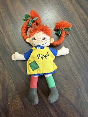 Vintage 1988 Pippi Longstocking Plush Doll