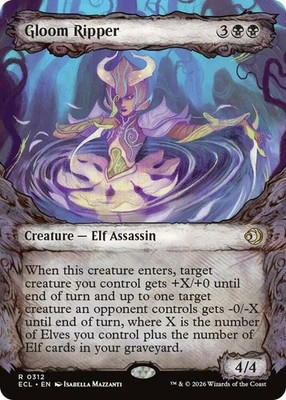 x1 Gloom Ripper - Showcase R MTG Lorwyn Eclipsed M/NM, English