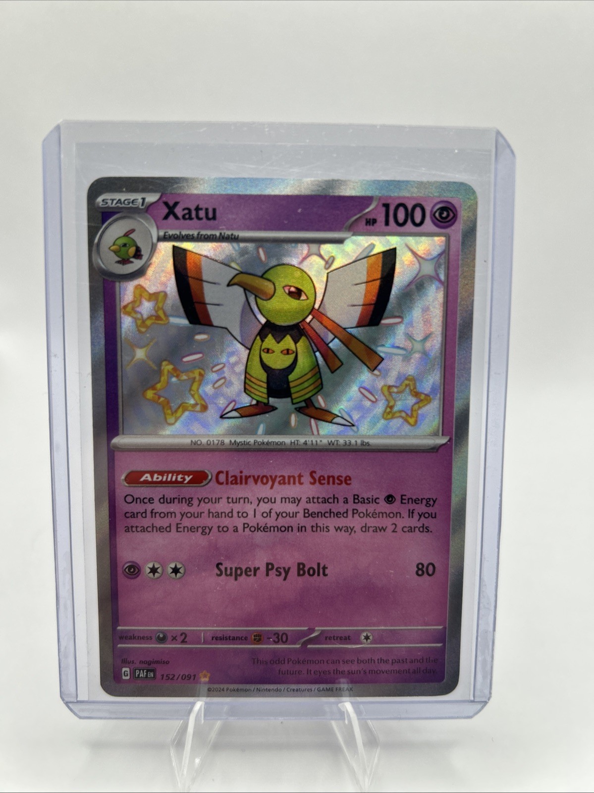 Xatu 152/091 SV: Paldean Fates Holo