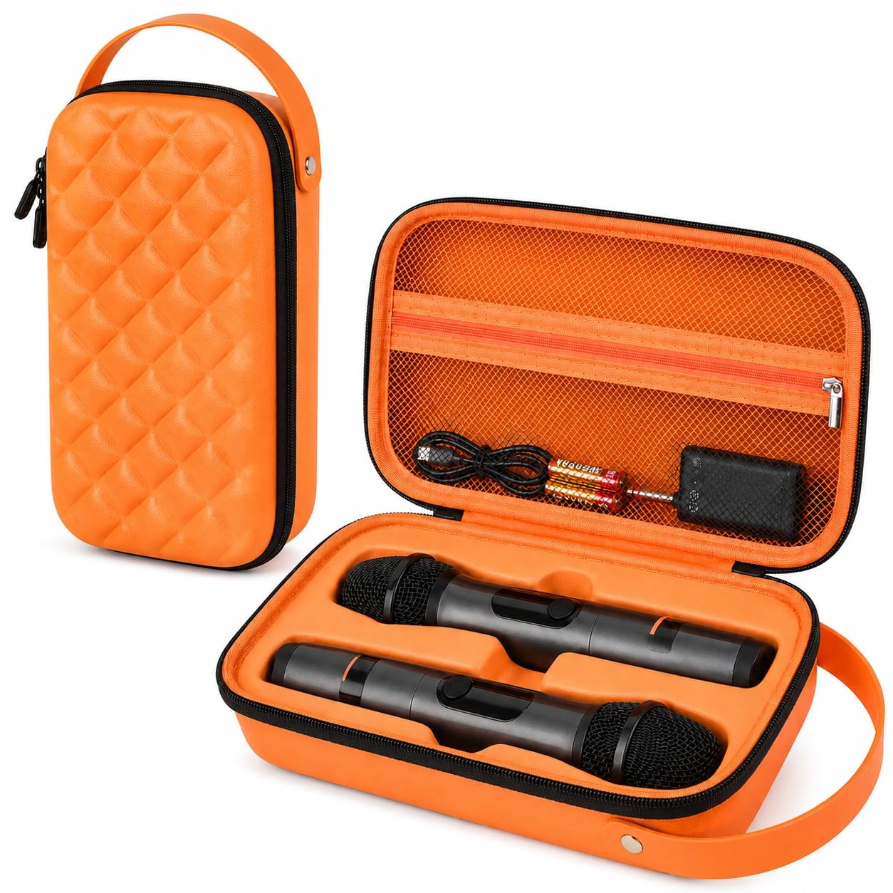 GWCASE PU Leather Microphone Case for JBL Wireless Two Mic System | Compact A...
