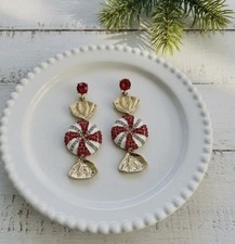 Crystalled Confections Earrings- Peppermint C...