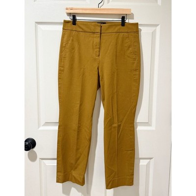 J.CREW Remi Trouser Pants High Rise Cropped Camel Tan Brown 10 Stretch Minimal