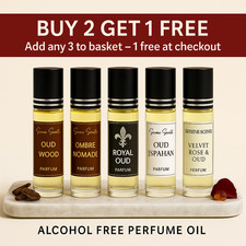 Designer Oud Perfume Oil 10ml Rollerball  - Buy 2 Get 1 Free - Long Lasting