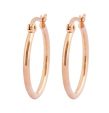 Rounded Hoops Earrings 20mm-60mm Diameter Rose Gold 20mm