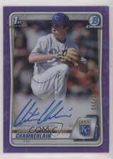 2020 Bowman Draft Chrome Picks Purple Refractor Christian Chamberlain Auto 0s23