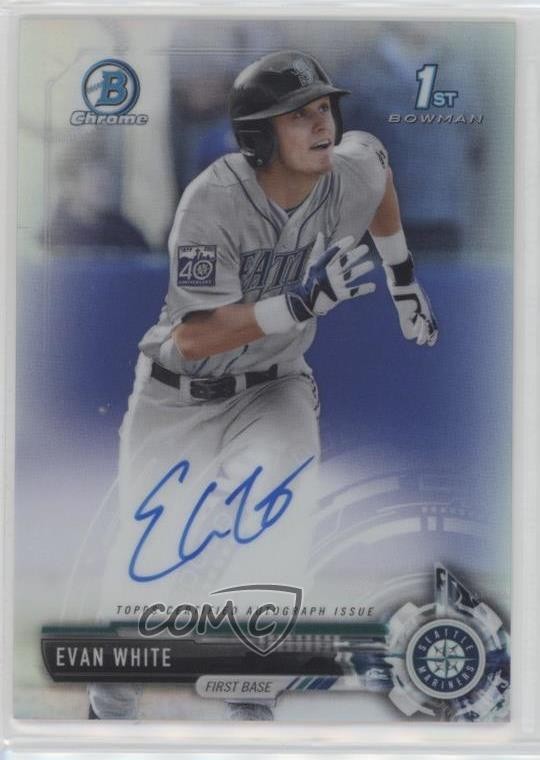 2017 Bowman Draft Chrome Pick Refractor 468/499 Evan White #CDA-EW Auto 0f5t