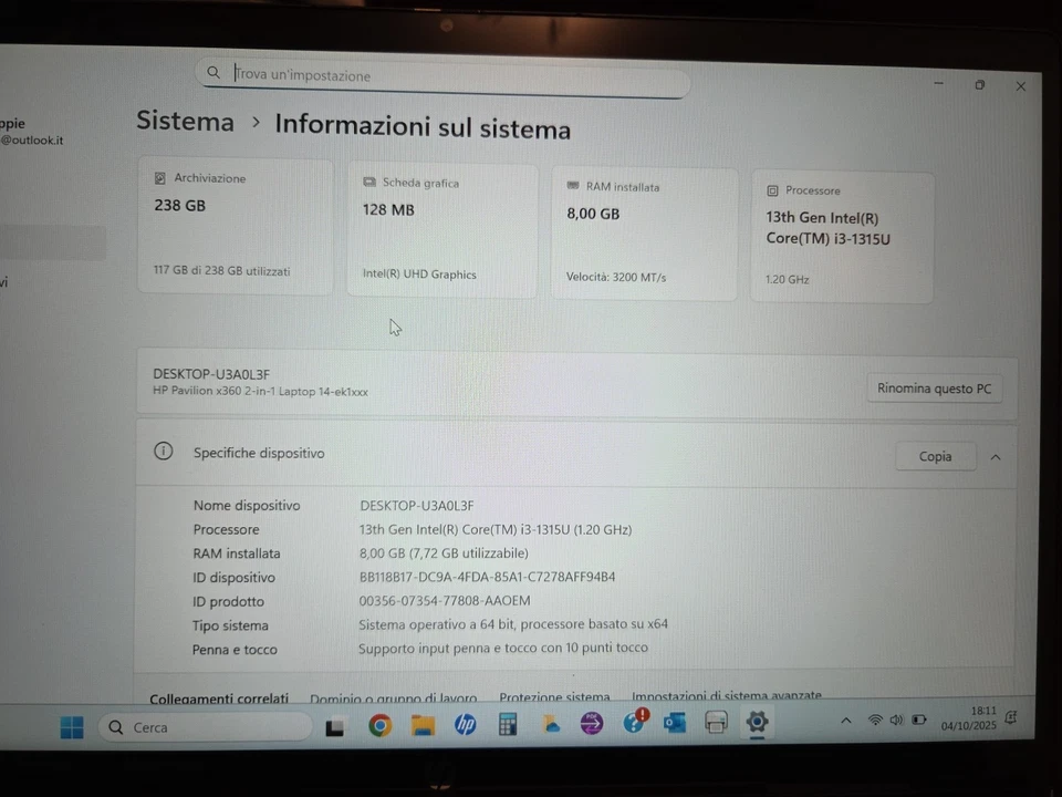 HP Pavilion x360 14-ek1024nl Ibrido (2 in 1) 35,6 cm (14") Full HD Intel® Core™  - Immagine 4 di 4