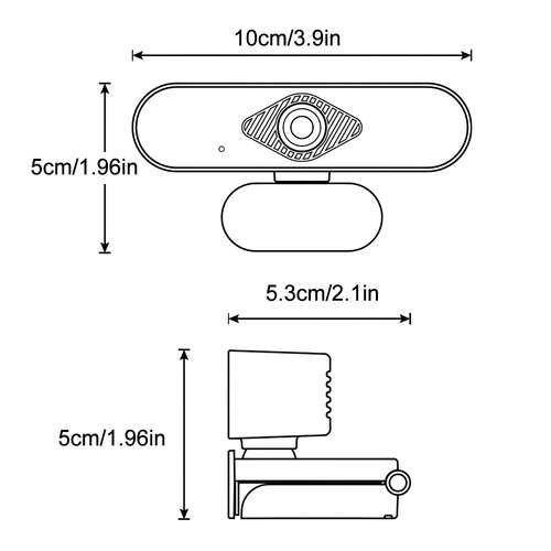 4K HD Streaming Webcam USB Microphone PC Desktop Video Conference Ring Light - Picture 10 of 12