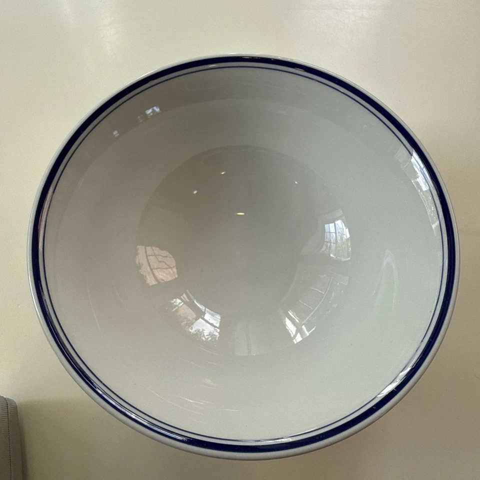 Pillivuyt Clásico Azul Bandas Porcelana Tulipán Ensaladera Servir 7 3/4", 2 Disponibles Foto 3 de 4