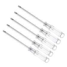 5pcs Small Slotted Screwdriver 3.0mm 115mm Flat Screwdriver Anti-slip Handle
