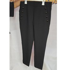 Fashion Nova Black High Waist Skinny Pants with Button Front Size XL