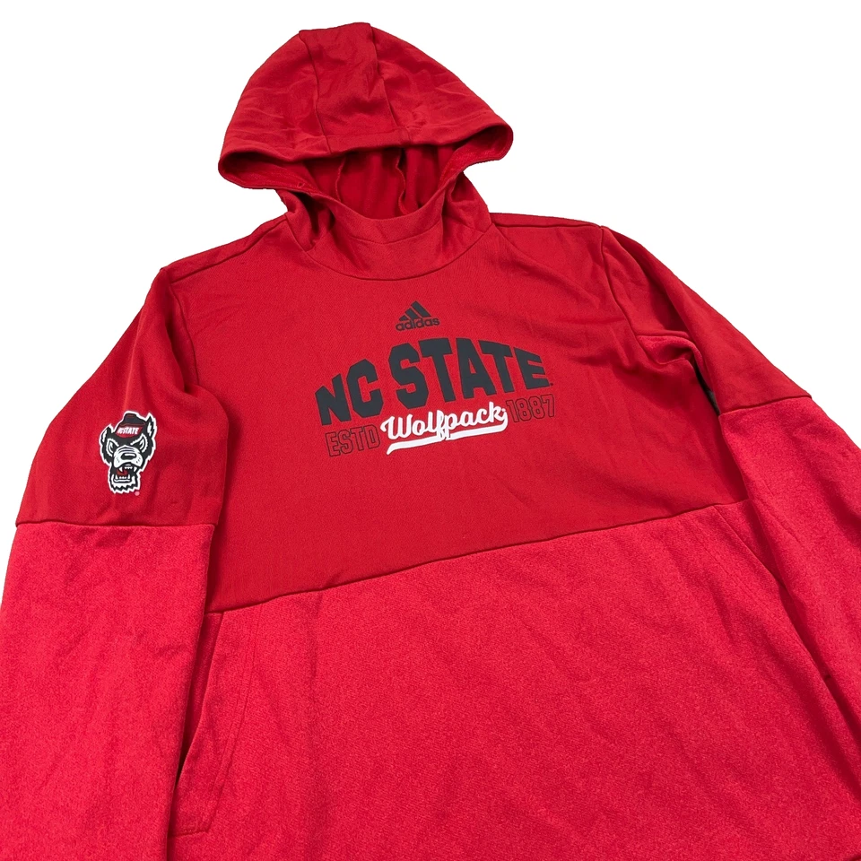 NC State Wolfpack Sudadera con Capucha Mujer XL Roja Adidas Sudadera Rendimiento Universitario Foto 2 de 4