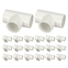 20Pcs 3/4" Tee Fitting, SCH40 Furniture Grade Pipe Fitting, Corner Connector