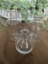 Set 3 Clear Mini Bud Vases for Apothecary Jar Decorative Glass